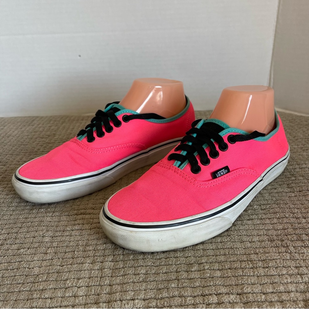 Vans Neon Hot Pink / Turquoise / Teal / Black Shoes M… Gem